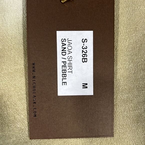 NICHOLAS K JAOA SHIRT DRESS NWT MEDIUM IN SAND/PEBBLE - Picture 8 of 11